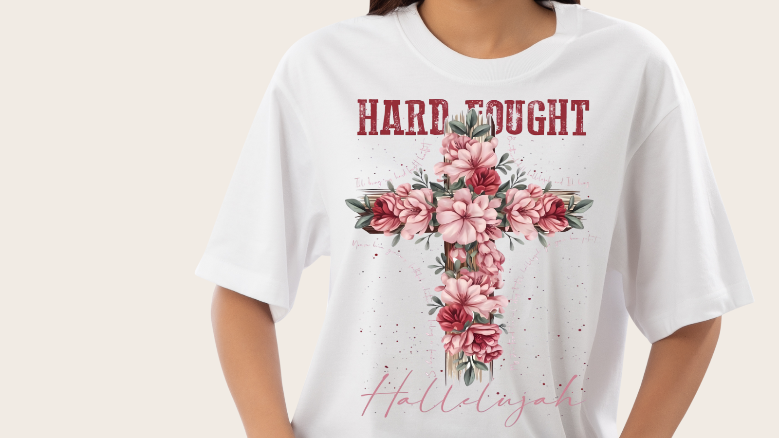 Hard Fought Floral Cross